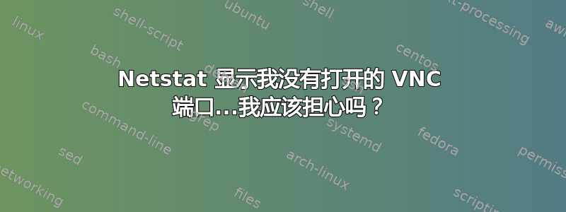 Netstat 显示我没有打开的 VNC 端口...我应该担心吗？