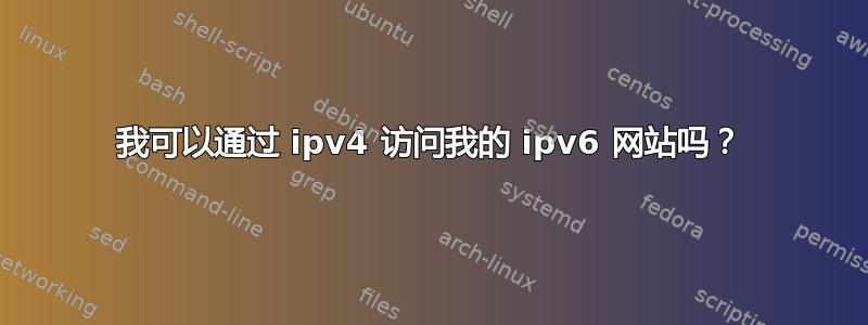 我可以通过 ipv4 访问我的 ipv6 网站吗？