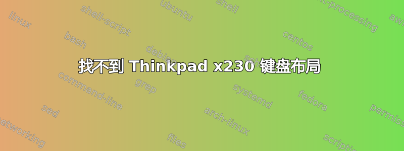 找不到 Thinkpad x230 键盘布局