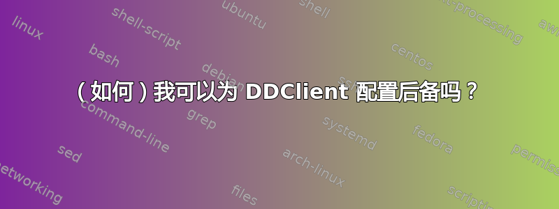 （如何）我可以为 DDClient 配置后备吗？