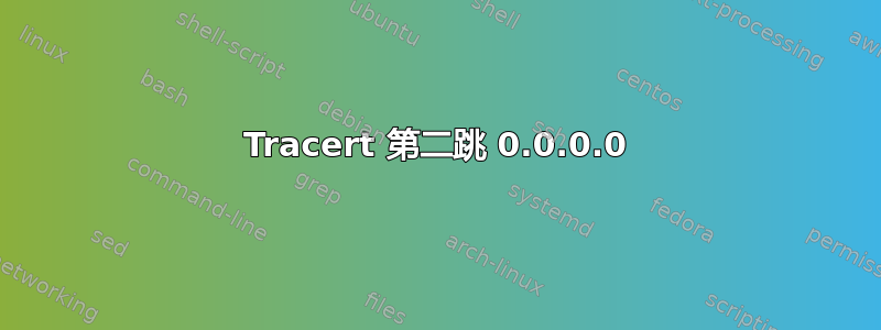 Tracert 第二跳 0.0.0.0