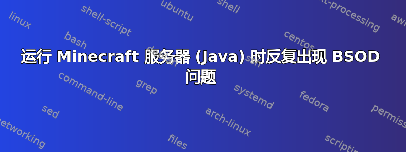 运行 Minecraft 服务器 (Java) 时反复出现 BSOD 问题