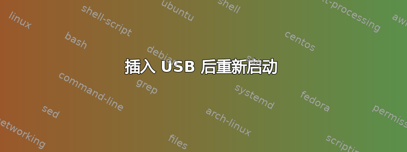 插入 USB 后重新启动