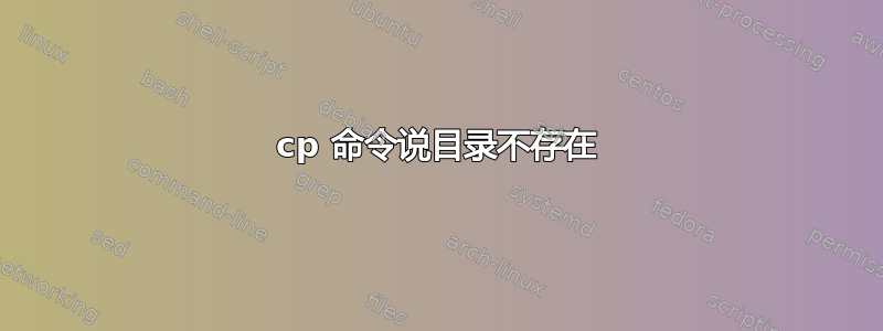 cp 命令说目录不存在