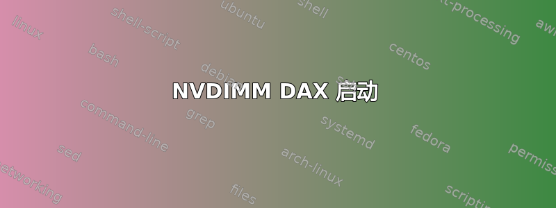 NVDIMM DAX 启动