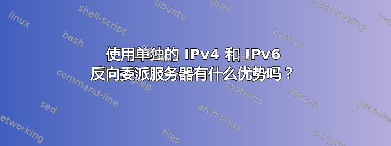 使用单独的 IPv4 和 IPv6 反向委派服务器有什么优势吗？