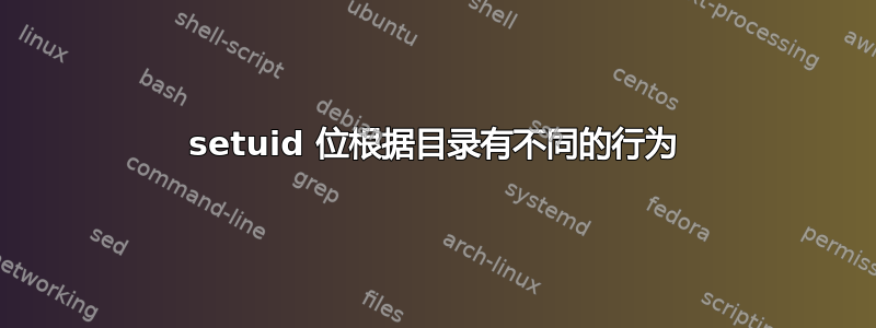 setuid 位根据目录有不同的行为