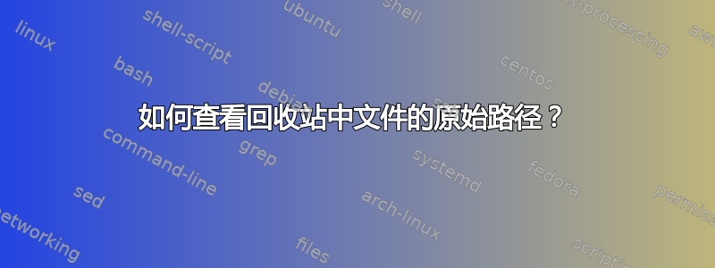 如何查看回收站中文件的原始路径？