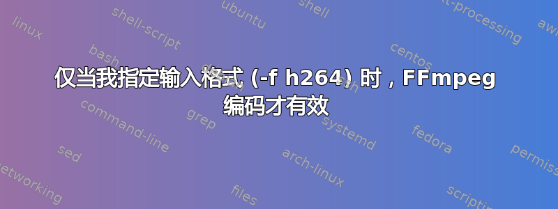 仅当我指定输入格式 (-f h264) 时，FFmpeg 编码才有效