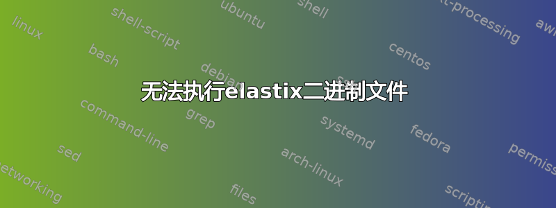 无法执行elastix二进制文件