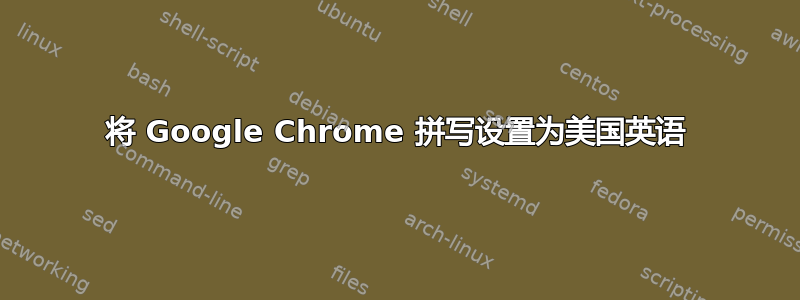 将 Google Chrome 拼写设置为美国英语