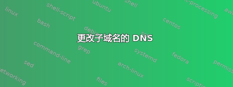 更改子域名的 DNS