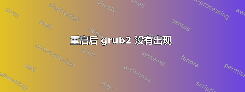 重启后 grub2 没有出现