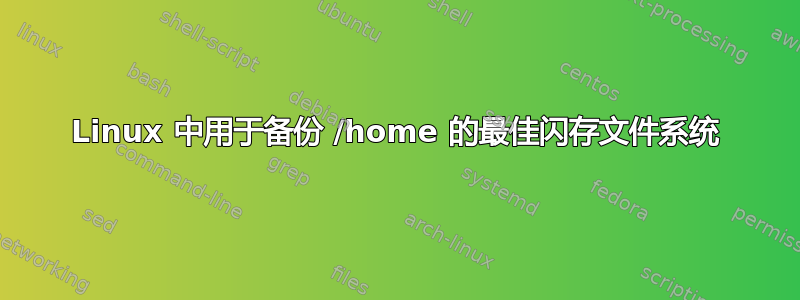 Linux 中用于备份 /home 的最佳闪存文件系统