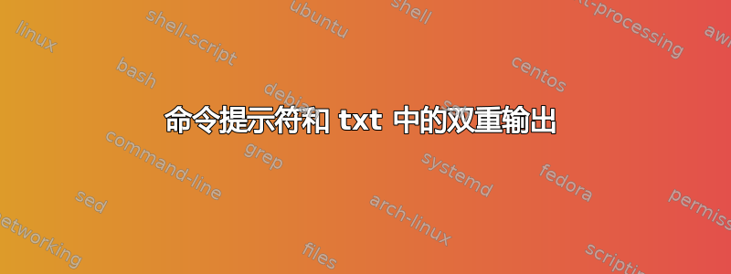 命令提示符和 txt 中的双重输出