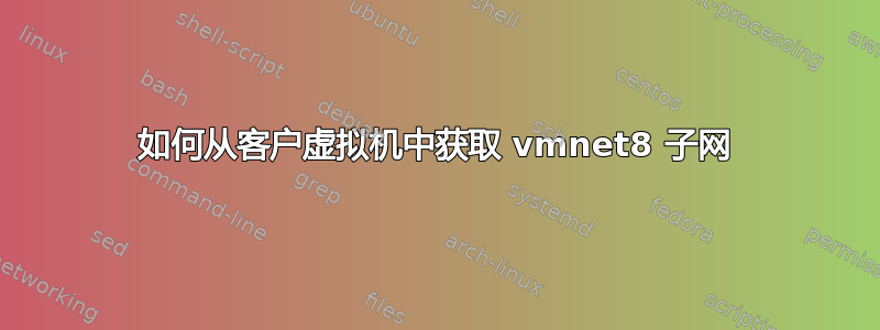 如何从客户虚拟机中获取 vmnet8 子网