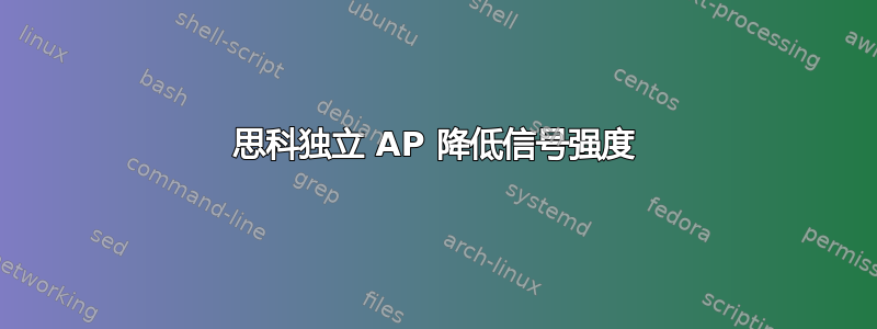 思科独立 AP 降低信号强度