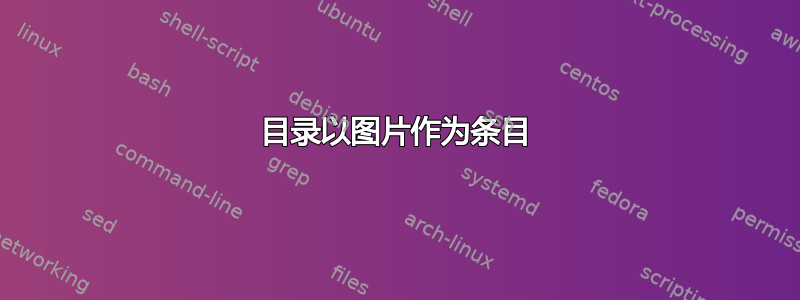 目录以图片作为条目