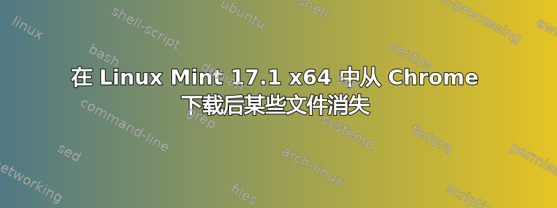 在 Linux Mint 17.1 x64 中从 Chrome 下载后某些文件消失