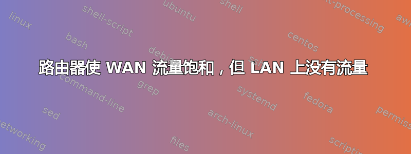 路由器使 WAN 流量饱和，但 LAN 上没有流量