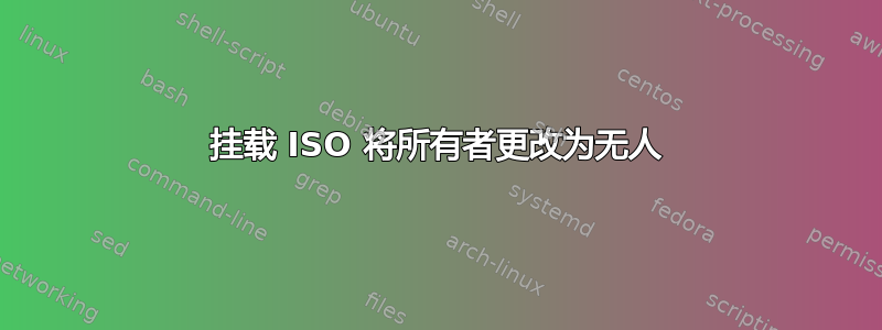 挂载 ISO 将所有者更改为无人