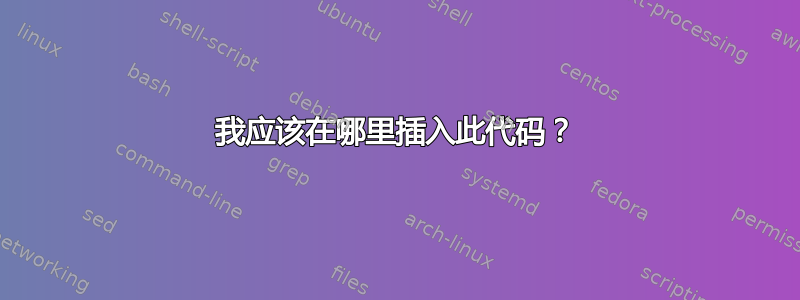 我应该在哪里插入此代码？