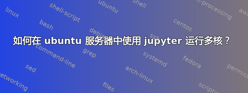 如何在 ubuntu 服务器中使用 jupyter 运行多核？