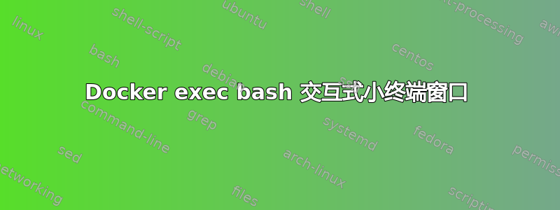 Docker exec bash 交互式小终端窗口