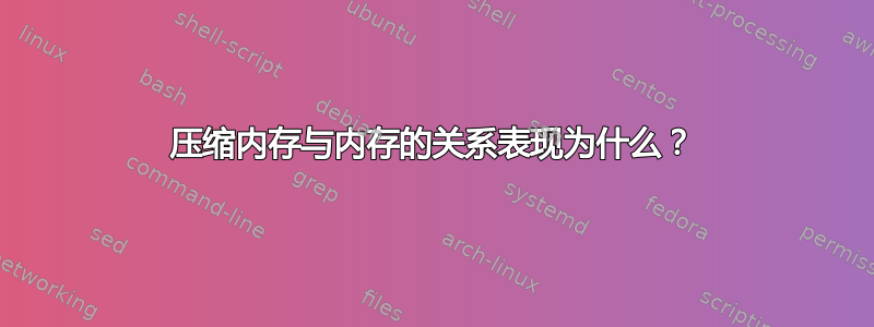 压缩内存与内存的关系表现为什么？