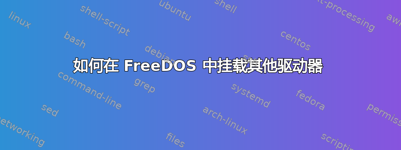 如何在 FreeDOS 中挂载其他驱动器