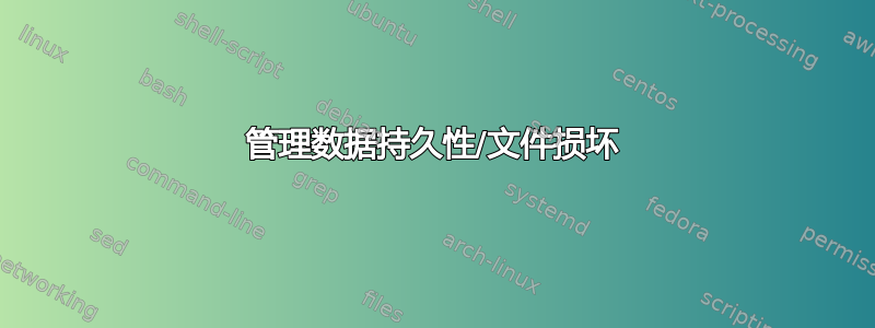 管理数据持久性/文件损坏