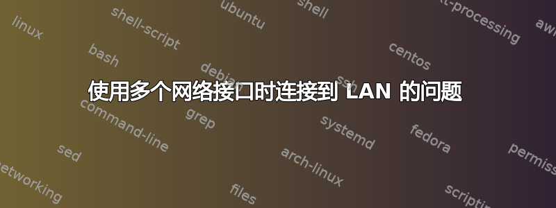 使用多个网络接口时连接到 LAN 的问题