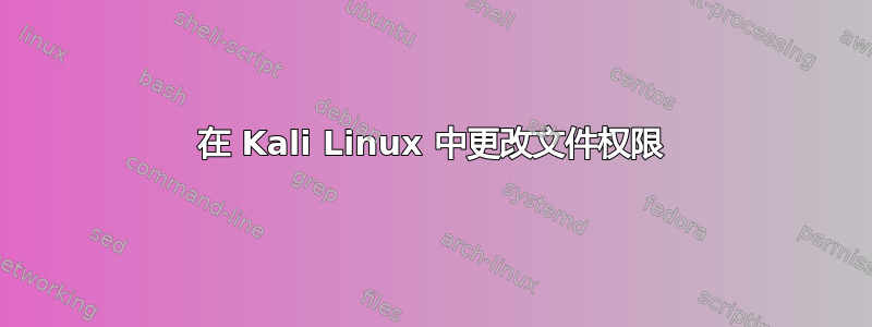 在 Kali Linux 中更改文件权限