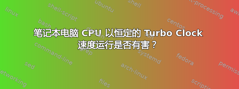 笔记本电脑 CPU 以恒定的 Turbo Clock 速度运行是否有害？