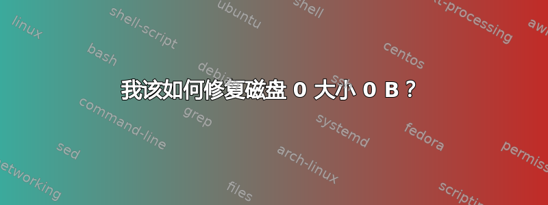 我该如何修复磁盘 0 大小 0 B？