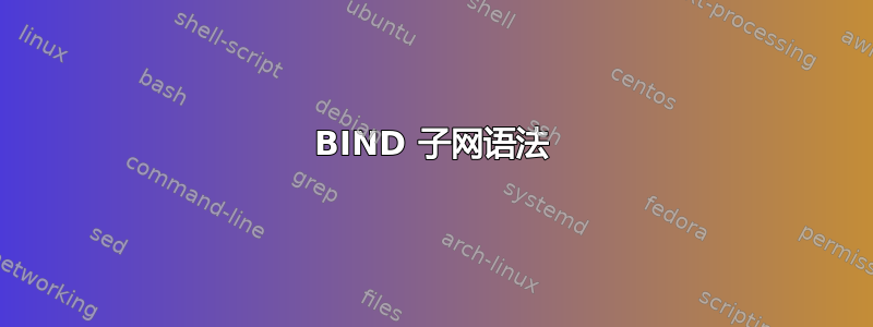 BIND 子网语法