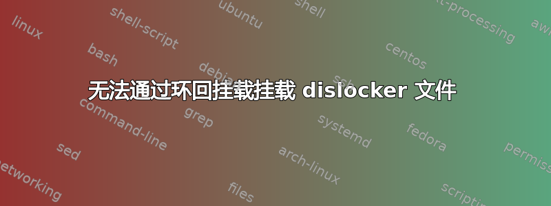 无法通过环回挂载挂载 dislocker 文件