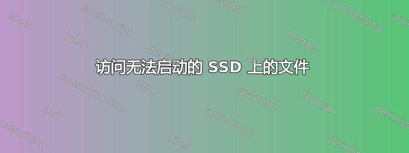 访问无法启动的 SSD 上的文件