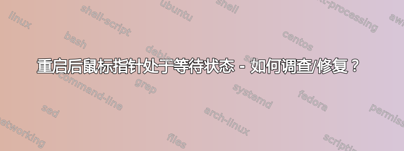 重启后鼠标指针处于等待状态 - 如何调查/修复？