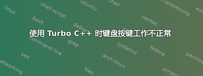 使用 Turbo C++ 时键盘按键工作不正常