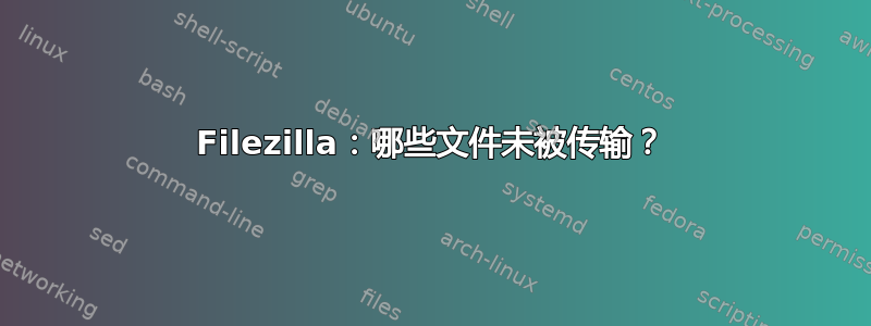 Filezilla：哪些文件未被传输？