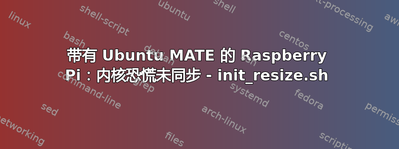 带有 Ubuntu MATE 的 Raspberry Pi：内核恐慌未同步 - init_resize.sh