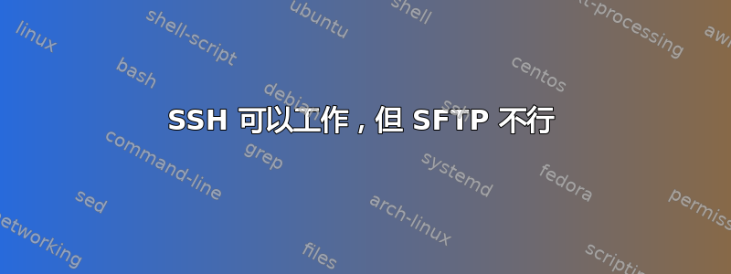 SSH 可以工作，但 SFTP 不行