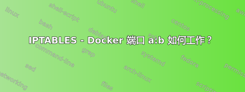 IPTABLES - Docker 端口 a:b 如何工作？