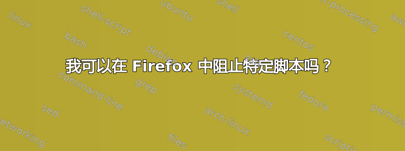 我可以在 Firefox 中阻止特定脚本吗？