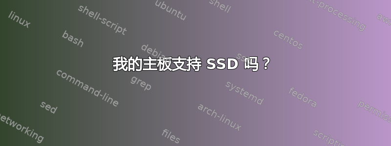 我的主板支持 SSD 吗？