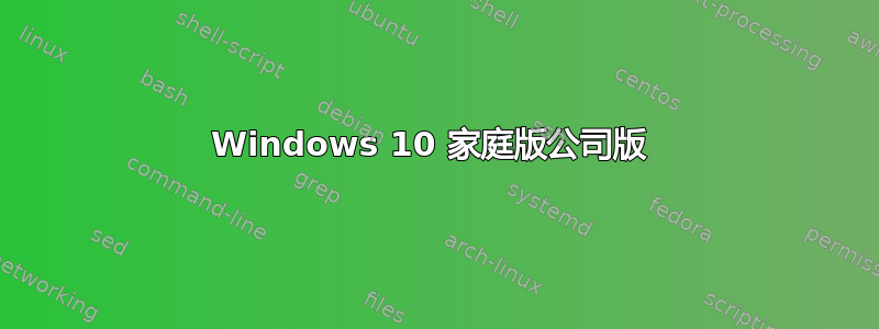 Windows 10 家庭版公司版 