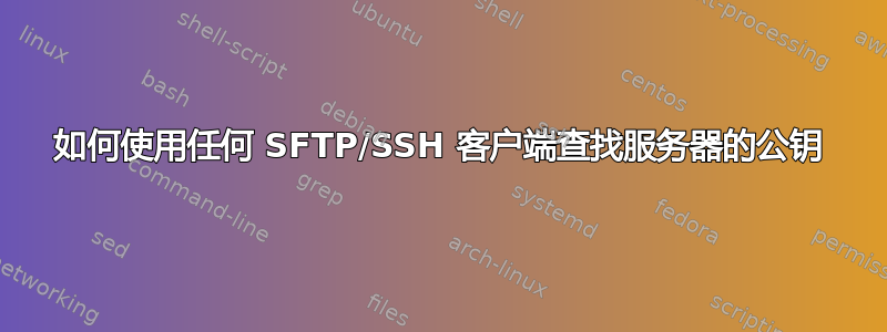 如何使用任何 SFTP/SSH 客户端查找服务器的公钥