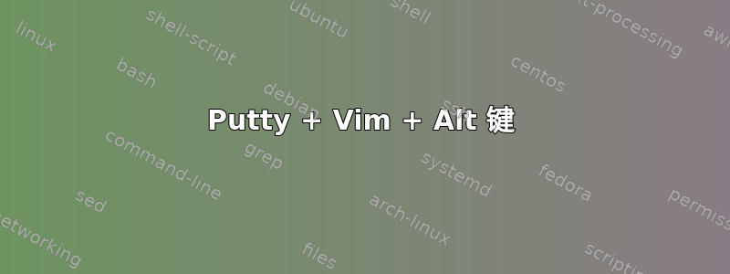 Putty + Vim + Alt 键