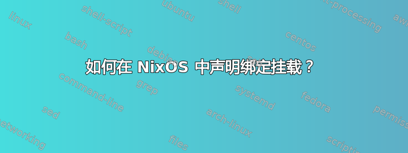 如何在 NixOS 中声明绑定挂载？